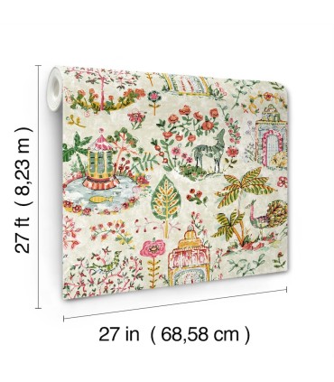 VP1401 - Parc Multicolor Garden Dreams Wallpaper-Jardin