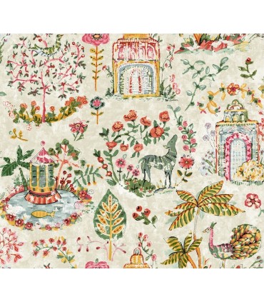 VP1401 - Parc Multicolor Garden Dreams Wallpaper-Jardin