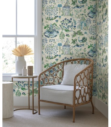 VP1402 - Parc Sapphire Garden Dreams Wallpaper-Jardin