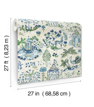 VP1402 - Parc Sapphire Garden Dreams Wallpaper-Jardin