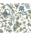 VP1314 - Parterre Blue Jacobean Wallpaper-Jardin