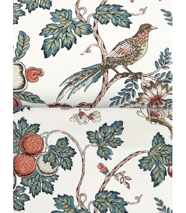 VP1316 - Parterre Coral Jacobean Wallpaper-Jardin