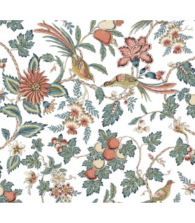 VP1316 - Parterre Coral Jacobean Wallpaper-Jardin