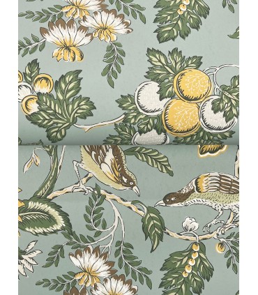VP1315 - Parterre Light Blue Jacobean Wallpaper-Jardin