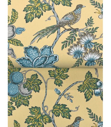 VP1313 - Parterre Light Yellow Jacobean Wallpaper-Jardin