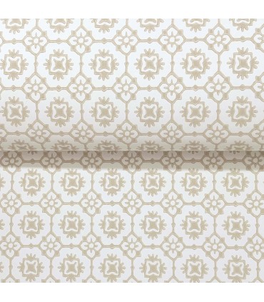 VP1333 - Priti Beige Floral Grid Wallpaper-Jardin