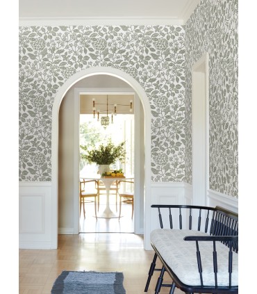 VP1343 - Rowen Olive Botanical Wallpaper-Jardin