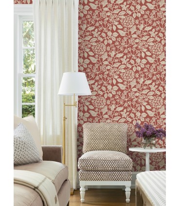 VP1342 - Rowen Ruby Botanical Wallpaper-Jardin