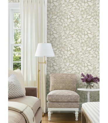 VP1344 - Rowen Taupe Botanical Wallpaper-Jardin