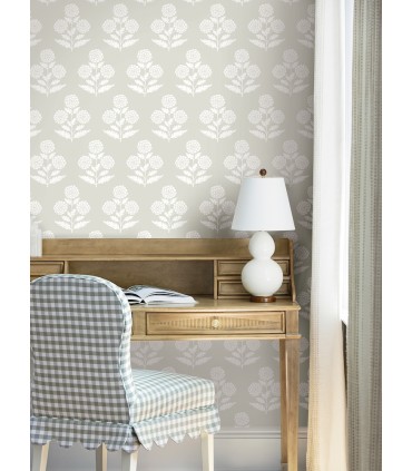 VP1433 - Souci Beige Marigolds Wallpaper-Jardin