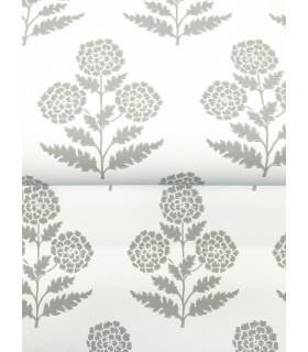 VP1435 - Souci Grey Marigolds Wallpaper-Jardin