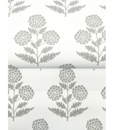VP1435 - Souci Grey Marigolds Wallpaper-Jardin