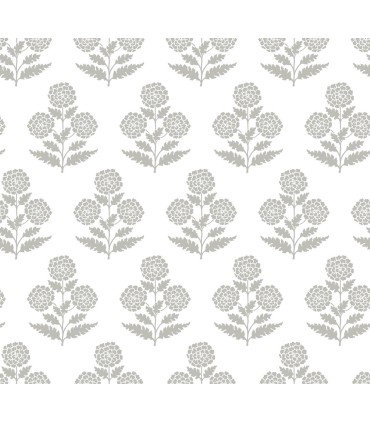 VP1435 - Souci Grey Marigolds Wallpaper-Jardin