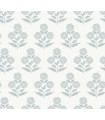 VP1431 - Souci Light Blue Marigolds Wallpaper-Jardin