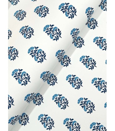 VP1384 - Sylvie Blue Floral Wallpaper-Jardin