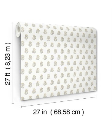 VP1382 - Sylvie Neutral Floral Wallpaper-Jardin
