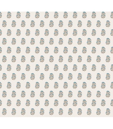 VP1383 - Sylvie Teal Floral Wallpaper-Jardin