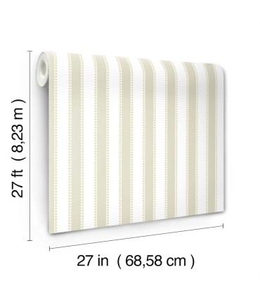 VP1372 - Tilford Beige Awning Stripe Wallpaper-Jardin