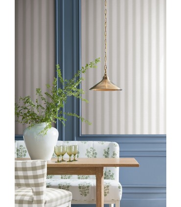 VP1373 - Tilford Light Grey Awning Stripe Wallpaper-Jardin