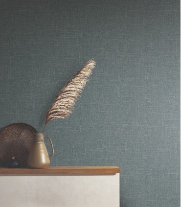MA34917 - Highland Tweed Dark Blue Faux Fabric Wallpaper-Opulent Accents