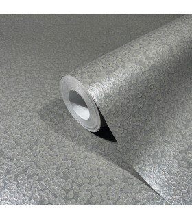 MA34957 - Hudson Pewter Hammered Metal Wallpaper-Opulent Accents