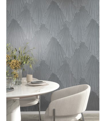 MA35849 - Lumiere Pewter Deco Geo Wallpaper-Opulent Accents