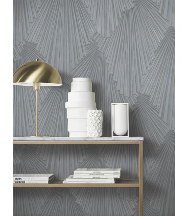 MA35849 - Lumiere Pewter Deco Geo Wallpaper-Opulent Accents