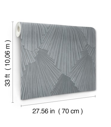 MA35849 - Lumiere Pewter Deco Geo Wallpaper-Opulent Accents