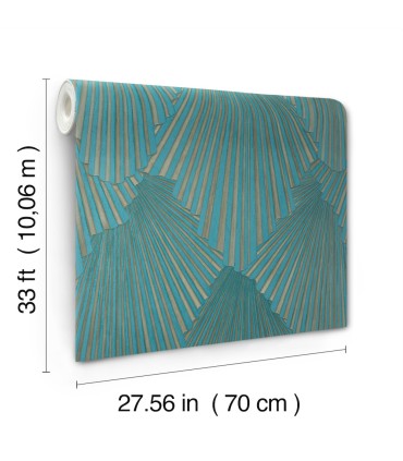 MA35850 - Lumiere Teal Deco Geo Wallpaper-Opulent Accents