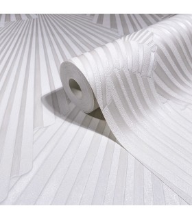 MA35845 - Lumiere White Deco Geo Wallpaper-Opulent Accents