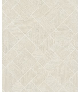 MA35509 - Marquetry Beige Tile Wallpaper-Opulent Accents