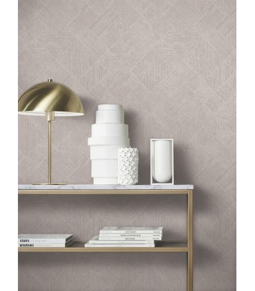 MA35510 - Marquetry Grey Tile Wallpaper-Opulent Accents