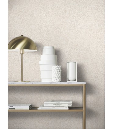 MA35531 - Sculpted Floral Beige Relief Wallpaper-Opulent Accents