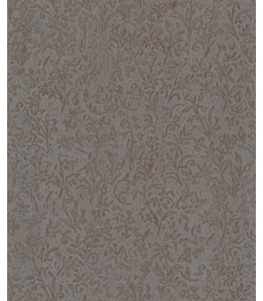 MA35534 - Sculpted Floral Copper Relief Wallpaper-Opulent Accents