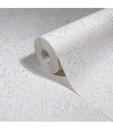 MA35530 - Sculpted Floral Pearl Relief Wallpaper-Opulent Accents