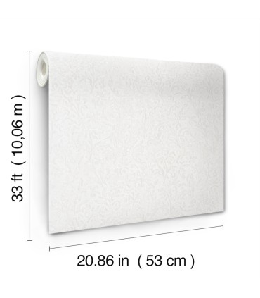 MA35530 - Sculpted Floral Pearl Relief Wallpaper-Opulent Accents