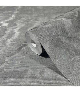 MA34924 - Shimmering Moire Pewter Textured Wallpaper-Opulent Accents