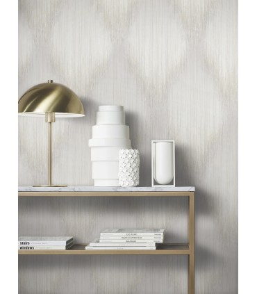MA35801 - Starfall Dove Metallic Ikat Wallpaper-Opulent Accents