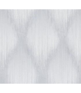 MA35807 - Starfall Grey Metallic Ikat Wallpaper-Opulent Accents