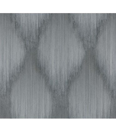 MA35804 - Starfall Pewter Metallic Ikat Wallpaper-Opulent Accents