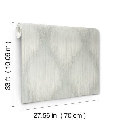 MA35803 - Starfall Sage Metallic Ikat Wallpaper-Opulent Accents