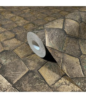 MA34909 - Waterford Gold Tiled Wallpaper-Opulent Accents