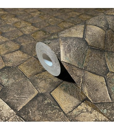 MA34909 - Waterford Gold Tiled Wallpaper-Opulent Accents