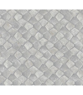 MA34907 - Waterford Grey Tiled Wallpaper-Opulent Accents