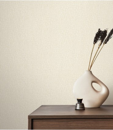 4207-5407 - Cary Ivory Petite Maze High Performance Wallpaper by Warner