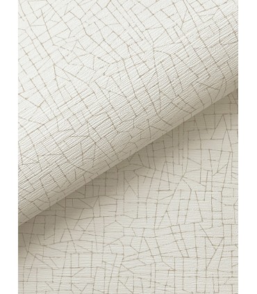4207-5407 - Cary Ivory Petite Maze High Performance Wallpaper by Warner