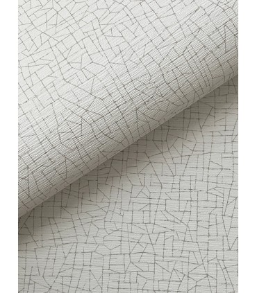 4207-5410 - Cary White Faux Grasscloth High Performance Wallpaper by Warner