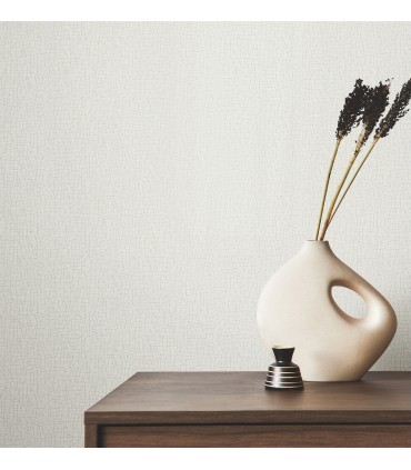 4207-5410 - Cary White Faux Grasscloth High Performance Wallpaper by Warner