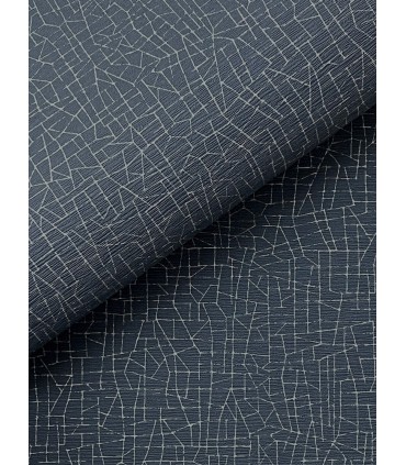 4195-5308 - Cary Dark Blue Petite Maze 54" Width Wallpaper-High Performance