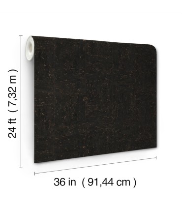 GRL88370 - Caldera Cork Black Wallpaper-Natural Palette Resource